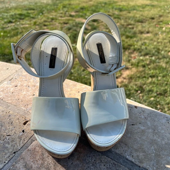 Louis Vuitton Wedge Buckle Strap Heels - Picture 4 of 11